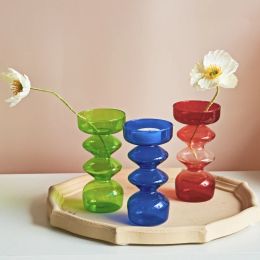 Candlestick Holder Taper Candle Holder Glass for Christmas Decor Wedding Party and Home Dinner Decor Vase Candle Moulds