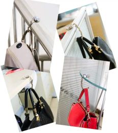 1Pcs Creative Foldable Bag Hook Hanger Portable Purse Handbag Bag Holders Table Edge Hanging Women Handbag Organizer