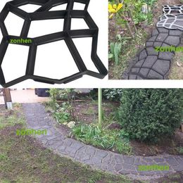 New 1pcs Manually Paving Cement Brick Concrete Molds DIY Plastic Path Maker Mold Garden Stone Road Mold Garden Decoration