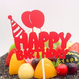 50pcs/lot Balloons Happy Birthday Cake Topper Flags Many Styles For Birthday Wedding Party Cake Baking Decor Wholesale 2024