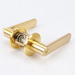 TOPKNORR Door Handle, Door Lock Indoor Anti-theft Cylinder Door Handle Universal Key Handle For Security Door Locks