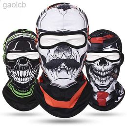 Fashion Face Masks Neck Gaiter Skull Bandana Balaclava Men Women Ski Mask Windproof Sports Scarf Riding Full Face Cover Fishing Hiking Neck Gaiter Face Shield 240410