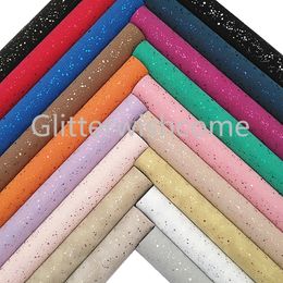 Glitter Suede FAux Leather sheets Synthetic Leather Faux Fabric Sheets Felt Backing Vinyl For Earrings bag Bows DIY GM5200A