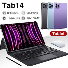 Tab14 Cross-Border New Arrival in Stock 8-Inch Full HD Screen 1 16 Tablet Computer 3G Call Foreign Trade Education Factory Delivery