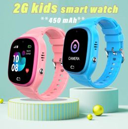 Watches Kids Smart Watch 2G Sim Card SOS LBS 450 mAh Phone Watch For Kids Photo Waterproof IP67 Kids Gift Children's Smartwatch