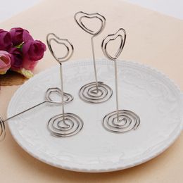 10Pcs Place Card Holder Heart Shape Clips Wedding Place Card Holder Table Photo Memo Number Name Clips Base Home Decor