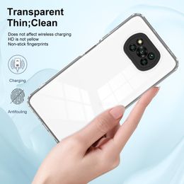 Airbag 360° Shockproof Transparent Case For Xiaomi Mi Poco X3 Nfc Pro X3pro 5g Clear Silicone Tpu Back Cover Poko X 3 X3nfc