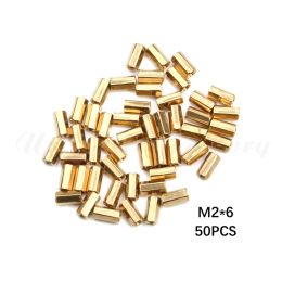 50Pcs M2 Hex Nut Spacing Screw Brass Threaded Pillar PCB Motherboard Standoff Spacer Kit 4mm/6mm/8mm/10mm