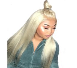 613 Full Lace Wig Blonde Human Hair Wig Brazilian Glueless Pre Plucked Hairline Full Lace Human Hair Wigs Straight CARA Remy Wig1958844
