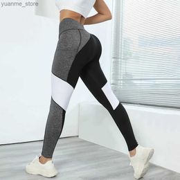 Yoga Outfits Colorful lock high waisted yoga pants with pockets female abdominal control female leg exercise Y240410