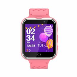 Watches Smartwatch for Children Multifunctional Builtin 24 Games SD Card Dual Camera Touchscreen Pink Sports Watch