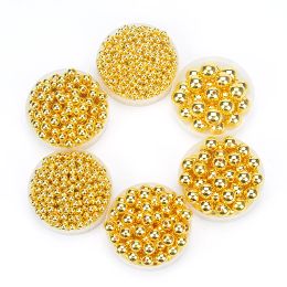 Wholesale3 4 6 8 10mm Gold Silver Tone Metal Beads Smooth Ball Spacer Beads For Jewellery Making DIY Bracelet Necklace Accessories