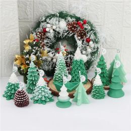 Christmas Tree Candle Molds Epoxy Resin Casting Molds Pine Tree Silicone candle making DIY Festival Craft Making Home Decoration