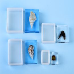 Cuboid Cube Resin Mould Crystal Epoxy Silicone Mould DIY Jewellery Pendant Storage Tray Mould Square Rectangular Casting Accessories