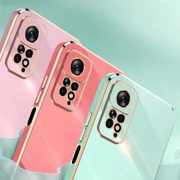 Plating Square Ring Holder Case On For Xiaomi Redmi Note 11 Pro 4g 5g 11pro Note11 S 10 Note10 10pro Luxury Silicone Stand Cover