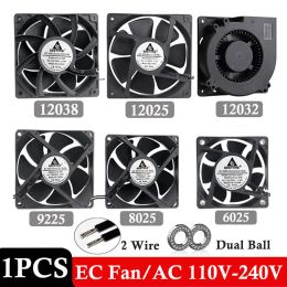 Cooling 1pcs Gdstime AC 110V 115V 120V 220V 240V 2Pin Dual Ball Bearing EC Brushless Cooling Fan 80mm x 25mm 92mm 120mm 60