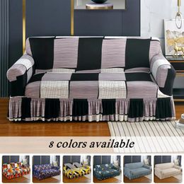 Chair Covers 1/2/3/4 Seater Elastic Lattice Sofa Slipcovers For Living Room Sectional Corner L-shape Protector Armchair Couch