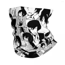 Scarves Dazai Osamu Collage Manga Black And White Bandana Neck Gaiter Balaclavas Magic Scarf Headwear Riding For Men Women Breathable