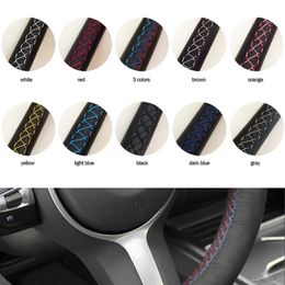 Car Accessories For Mazda 3 Axela 2019 2020 CX-30 2020 MX-30 Anti-Slip Suede Leather Customised Car Steering Wheel Cover