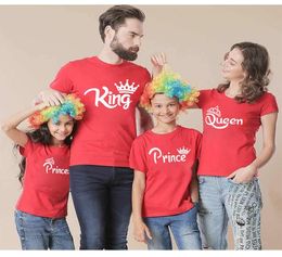 Mommy And Me Tshirt Family Matching Outfit Father Mother Daughter Son Baby Boys Girls Clothes Female Lady King Queen Prince Princ3431266