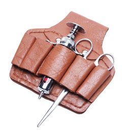 Veterinary Equipment Waist Pack Pliers Tool Cover Five Even Leather Cowhide Case Ear Tag Pliers Hanging Bag