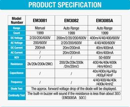 all-sun EM3085A Mini Auto Range Digital Multimeter AC DC Ammeter Voltmeter Ohm NCV Capacity Frequency Portable Pocket Meter