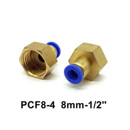 5pcs/lot 12mm 10mm 8mm Tube 1/2'' Internal Thread Pneumatic Fitting Quick Joint Connector PCF12-4 PCF10-4 PCF8-4 pipe fitting