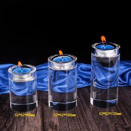 PEANDIM Home Decorative Crystal Candle Stand Small Tealight Candle Holder Valentine's Day Candlelight Dinner Table Centerpieces