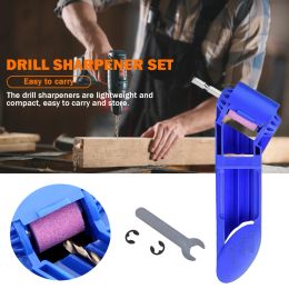 Drill Sharpening Tool Drill Auxiliary Tool Diamond Portable Drill Bit Grinder with Wrench Buckle Drill Powered for Woodworking