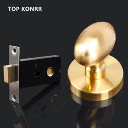 TOP KNORR Door Handle Invisible Door Lock Hidden Door Single Side Interior Hidden Goose Egg Shaped Door Lock Security Handle