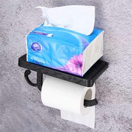 Wall Mounted Bathroom Toilet Roll Paper Shelf Holder Racks Toilet Roll Stand Phone