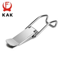 5PCS KAK J107 Hardware Cabinet Boxes Spring Loaded Latch Catch Toggle Hasp 46*21 Mild Steel Hasp For Sliding Door Simple Window