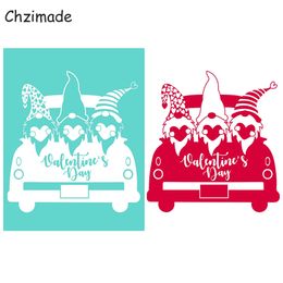 Chzimade Happy Valentine's Day Love Self-Adhesive Silk Screen Printing Stencil Mesh Transfer For T-Shirt Bag Diy Home Decoration