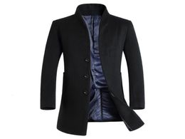 2020 New Long Wool Coat Men Fashion Pea Coat Jacket Wool Blends Autumn Winter Jackets Mens Woolen Overcoat Plus Size 5XL 6XL T204801434