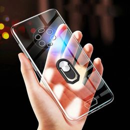 Capa For Blackview BV8800 Clear Transparent Soft Silicone Phone Case For Blackview BL8800 Pro 360 Car Magnetic Ring Holder Cover