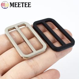 5/10Pcs 25-50mm Webbing Metal Slider Bag Straps Tri Glide Adjust Buckles Clothes Belt Clasp Rectangle Hook DIY Sewing Accessory