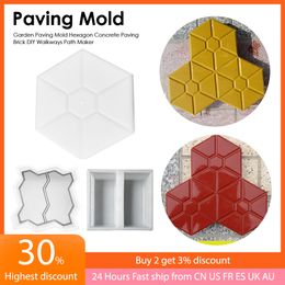 DIY Home Garden Path Road Paving Mould Corridor Concrete Driveway Stone Path Mould Polypropylene Cement Brick Forming Tool