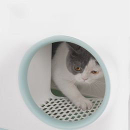 Fully Enclosed Pet Toilet Cat Bedpan Cat Litter Box Deodorant Cat Toilet With Shovel Large Capacity Cat Litter Tray Within 10KG