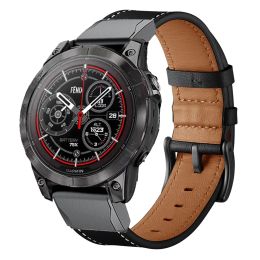 Accessories For Garmin Fenix 7 7S 7X Pro Leather Strap Fenix 6S 6 6X Pro 5S 5 5X Plus 3HR Watchband Quick Release 20 22 26mm Bracelet Correa