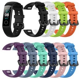 Silicone Wrist Strap For Huawei Honor Band 4/5 Smart Watch Replacement Band Adjustable Watchbands For Honor Band 4/5