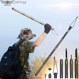 Trekking Poles Trekking Poles Hiking Travel Stick Outdoor Defence Tactical Stick Alpstock Hiking Camping Equipment Multi functional StickQ