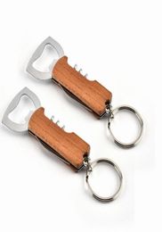 Durable Stainless Steel Keychain CorrosionResistant Anti Wear Keyring Red Wine Bottle Opener Key Chians For men women SN23274970597