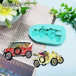 10 Style Vintage Car Silicone Fondant Moulds Cake Decorating Tools Chocolate Polymer Clay Sugar Craft Kitchen Baking Mould