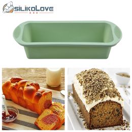 SILIKOLOVE 11Inch Rectangular Silicone Bread Pan Mould Loaf Toast Bread Pans Long Square Baking Mould for Dishes