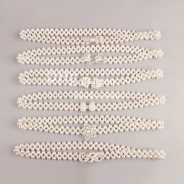 Womens New hot Sale Belt All Fashion Pearl Diamond Flower Waist Chain Dress Decorative Belt