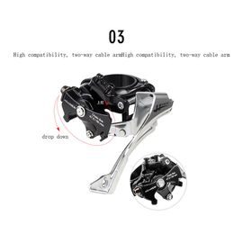 microNEW MTB front derailleur 7 8 9 10 11speed bike gearbox Three-tooth chainring suitable for 42-34-24 teeth bike accessories