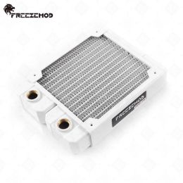 Cooling FREEZEMOD 120mm White Copper Radiator PC Water Cooler Copper Liquid Cooling 12CM Fan TSRPTWWhite120