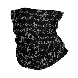 Scarves Letter Pattern Handwriting Bandana Neck Gaiter Printed Balaclavas Face Scarf Cycling Hiking For Men Women Adult Washable