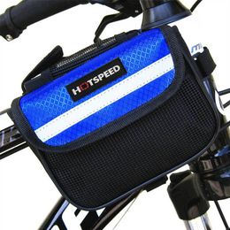 Outdoor Mountain Road Bike Bag Bicycle Front Tube Bag Cycling Phone Touch Screen Pouch Pannier Bike Bags