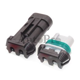1 Set 2 Way Starter Cistern Electronic Fan High Current Cable Socket with Terminal For Buick 15363990 15363993 15344054 12147060
